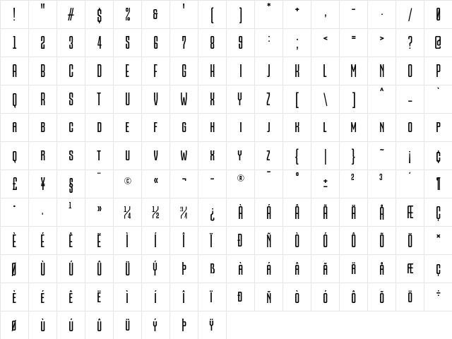 Being Love Sans Regular  glyph index