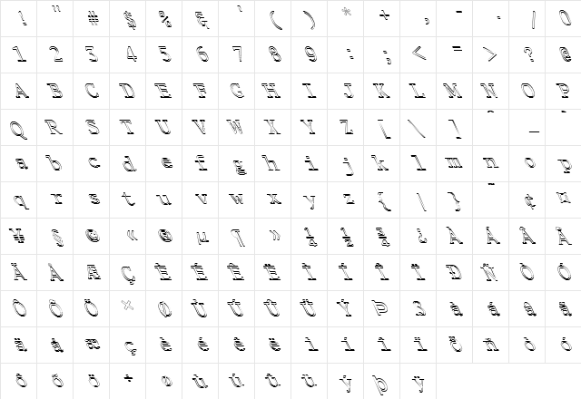 FZ DIGITAL 1 HOLLOW LEFTY Normal  glyph index