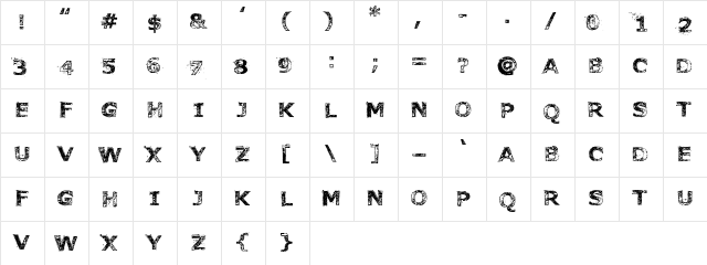 Font to a Chainsaw Regular  glyph index