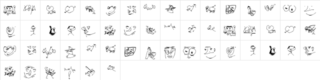 KarlasZeichnungen Regular  glyph index