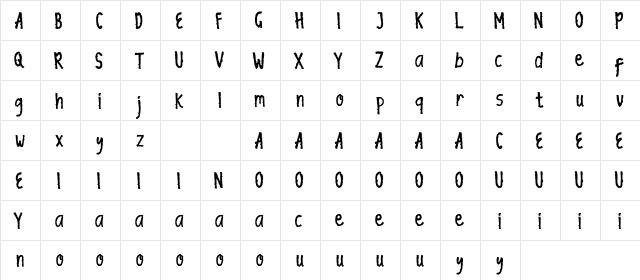 Garan Fox Demo Regular  glyph index
