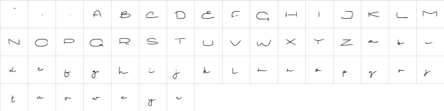 Battaisi Regular  glyph index