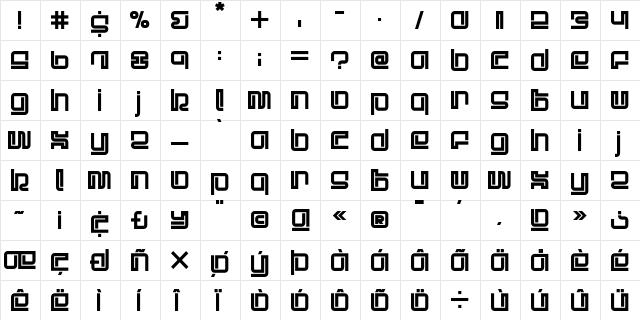 Children-Regular Regular  glyph index