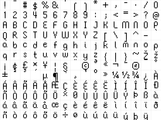 FFF Gardencity Regular  glyph index