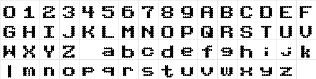 BubbleBath Regular  glyph index