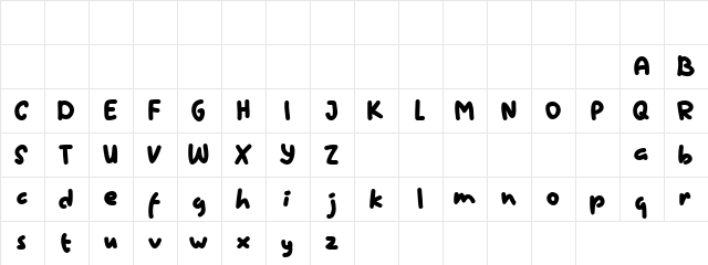 Westau Regular  glyph index