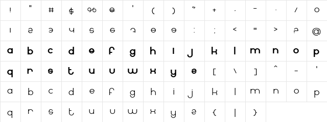 Hook Regular  glyph index