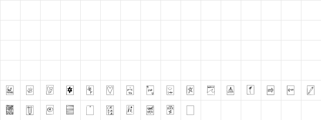 2peas outside the box Regular  glyph index