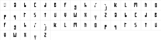 RawStreetWall Regular  glyph index