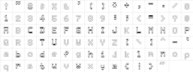 Archway Regular  glyph index
