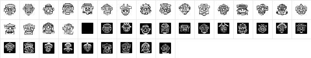 Aztecish Regular  glyph index