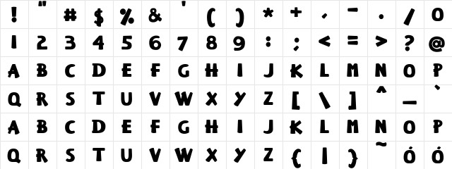 KeiserSousa Regular  glyph index