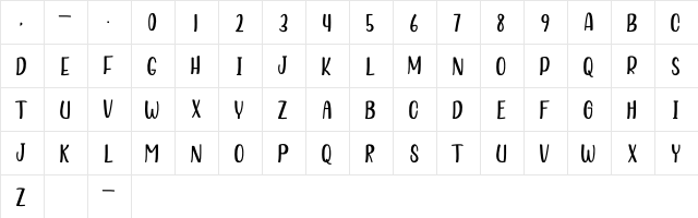 Feeling Good Regular  glyph index