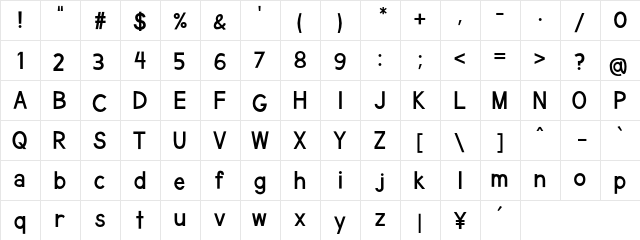 Give Me The Scoop Regular  glyph index