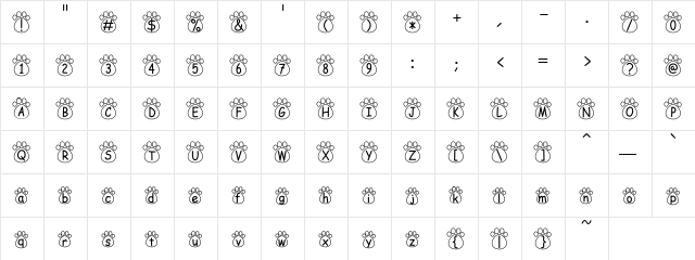 PC Paw Print Regular  glyph index