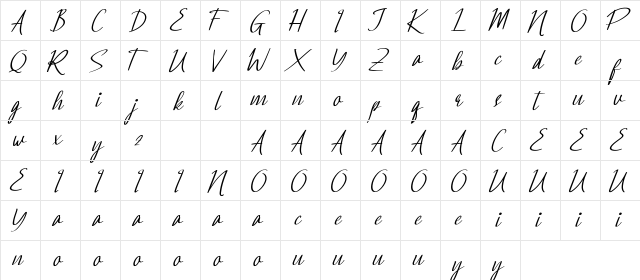Daylighted Demo Regular  glyph index