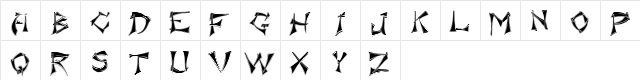Floralis Normal  glyph index