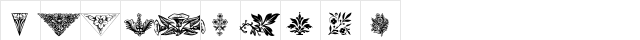Destiny's Floral Dings Regular  glyph index
