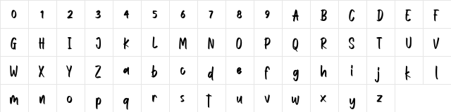 dark glitter FREE Regular  glyph index