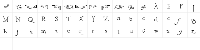 PhotoplayAltsITC Regular  glyph index
