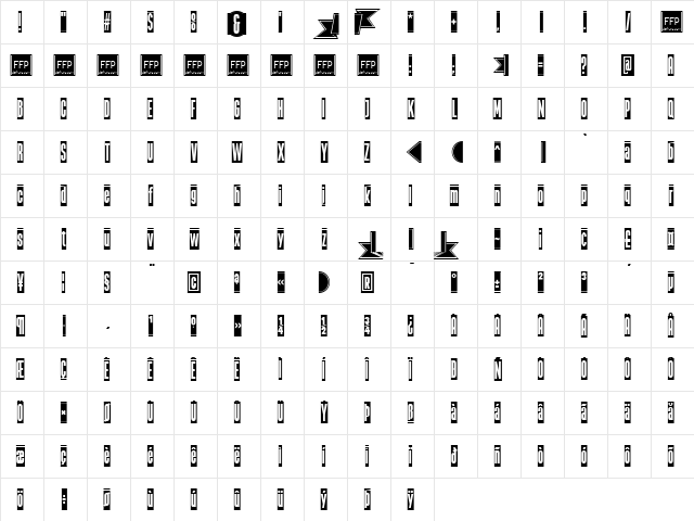 The Black Box FFP  glyph index