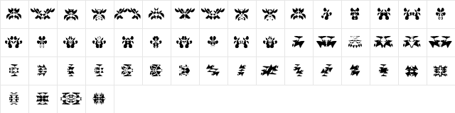 Daymares Regular  glyph index
