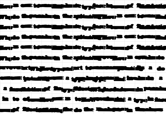 ThePrintedWord Medium  glyph index