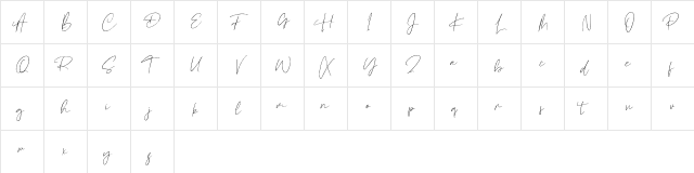 Richmond Regular  glyph index