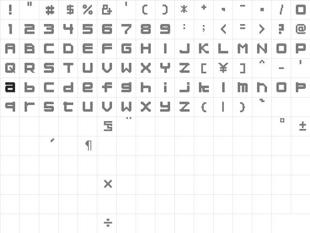 Orandakan Kana Regular  glyph index