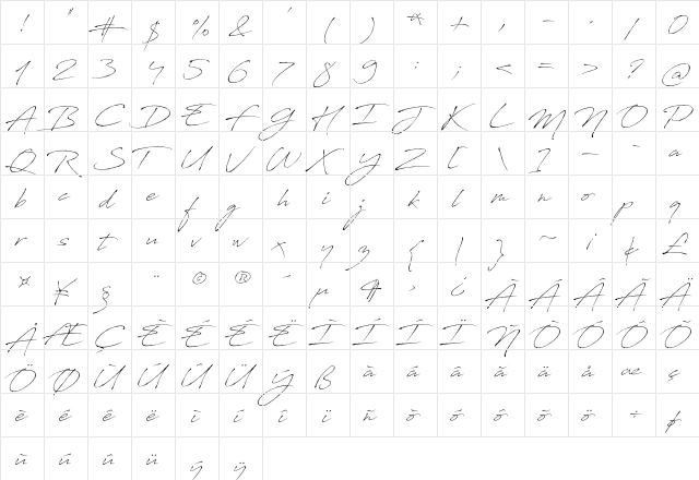 Antro Vectra Regular  glyph index