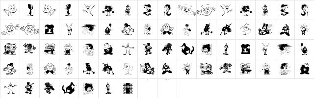 Offbeats Regular  glyph index