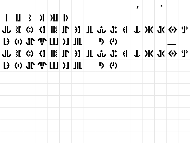 Trade Federation ՕՕՕ  glyph index