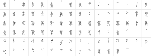 LDJ Ice Skating Regular  glyph index