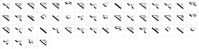 Flying Soucer Regular  glyph index