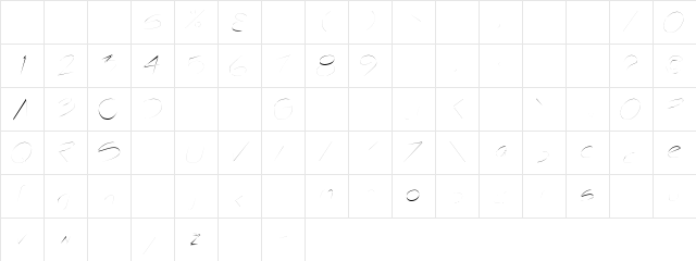 ArchiMedium Regular  glyph index