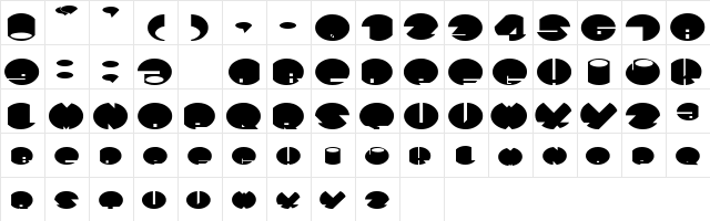 SpaceAce Regular  glyph index
