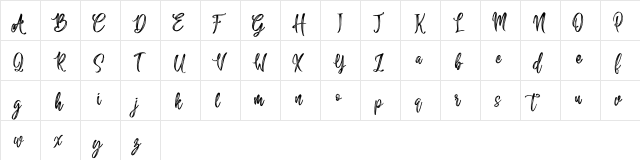 Sailing Heart Regular  glyph index