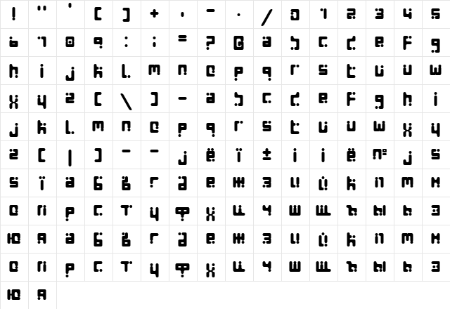 Seeds Cyr Medium  glyph index