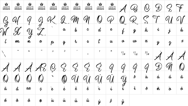 Burning Heart Personal Use Regular  glyph index