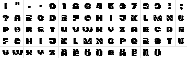 Plagiat Regular  glyph index