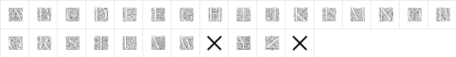 Torynitialen Regular  glyph index