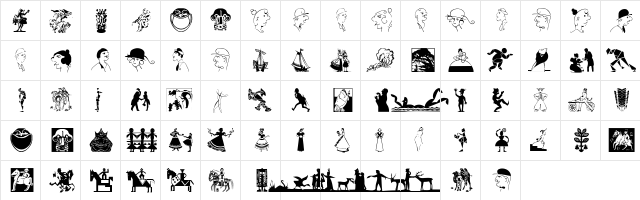 TypesAntiques Regular  glyph index
