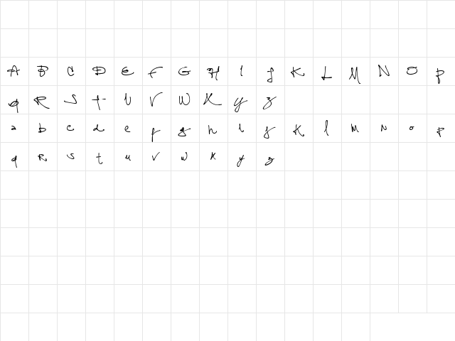 assign Regular  glyph index