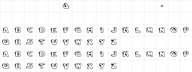 Elwood-BOLD A  glyph index