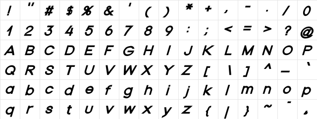 Nordica Plus NordicaClassicRgExtObl  glyph index