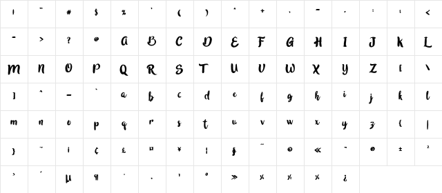 in blossom vintage Regular  glyph index