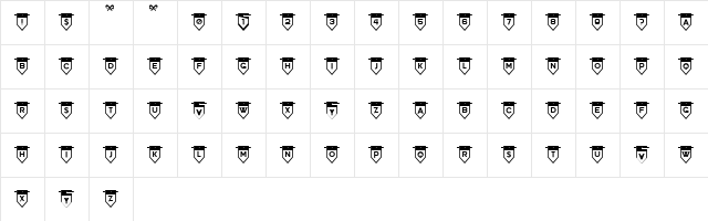 Birthdays and Parties Regular  glyph index