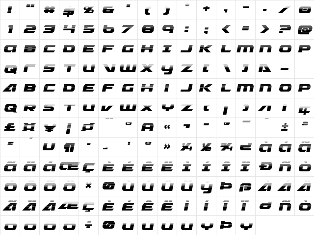 Graymalkin Compact Halftone Regular  glyph index