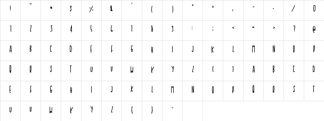 Cupcakie Cupcakie Regular  glyph index