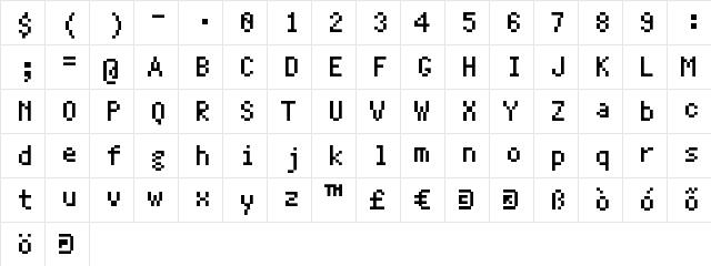 PragmataFlash09 Regular  glyph index